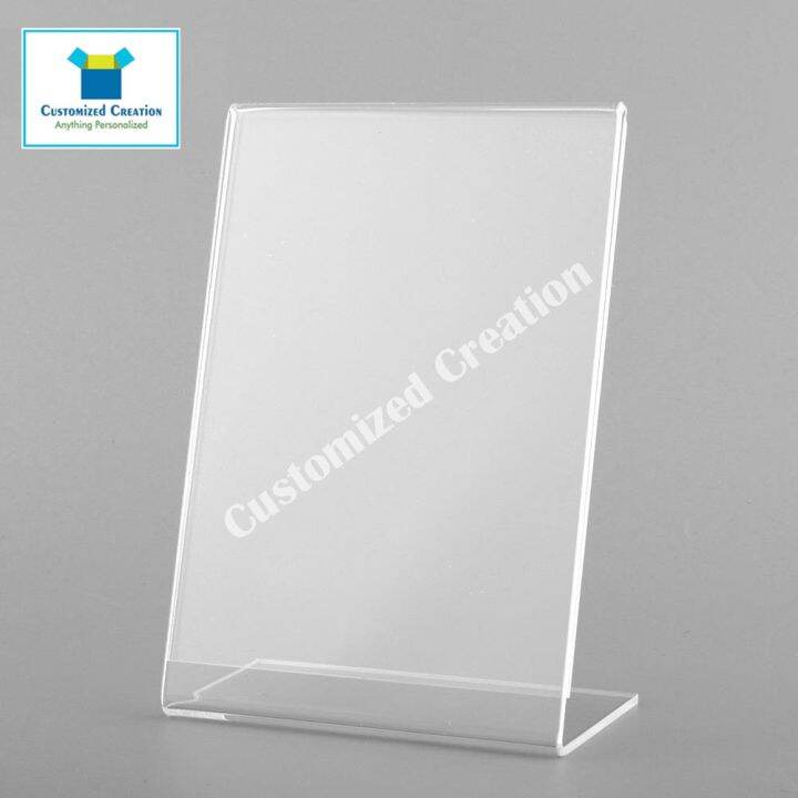 A6 A5 A4 L Type Acrylic Display Stand Business Flyer Stand Brochure