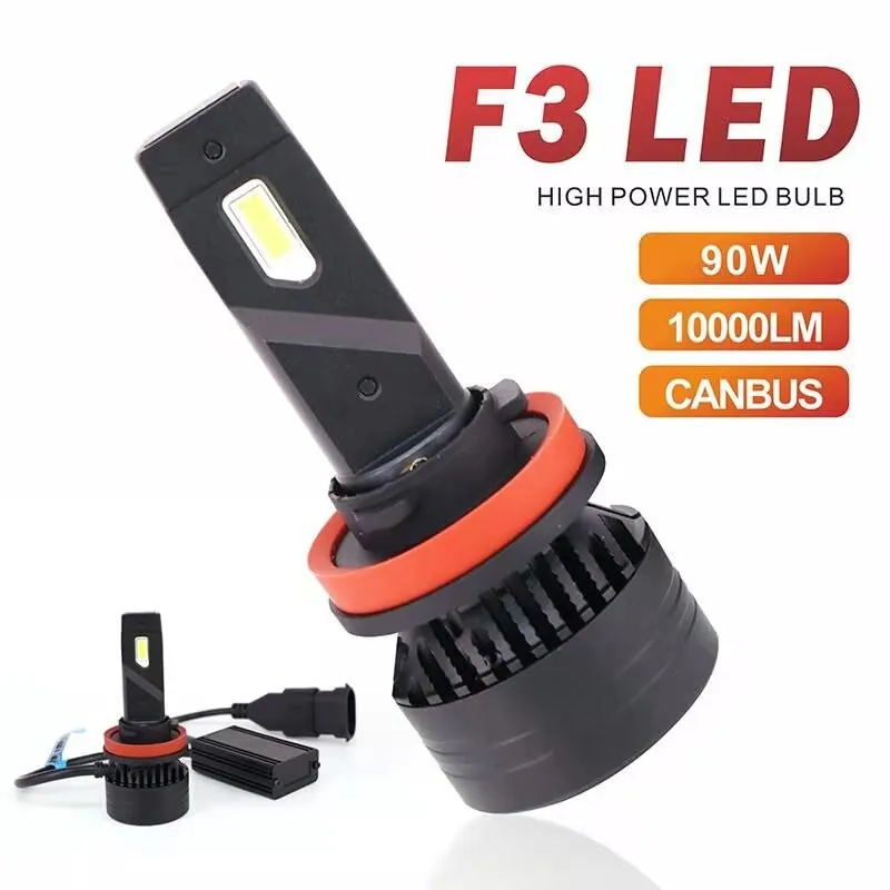 F3 H7 H4 Auto LED Headlight Lamps 9012 HB3 HB4 9005 H1 H7 H4 90W
