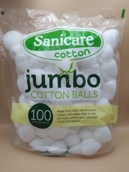 SANICARE COTTON BALLS JUMBO 100 balls Lazada PH