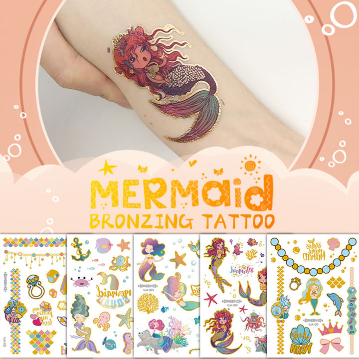 Waterproof Temporary Tattoo Sticker mermaid whale sea turtle fish shell  tatto flash tatoo fake tattoos for kid girl men women - AliExpress