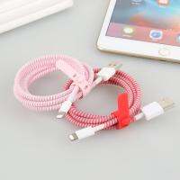 1.4M Cable Winder wire Protection Case Data Line Protection Spring Rope twine For iPhone Android USB  Cover