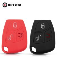 【cw】 KEYYOU For Mercedes Benz CL55 CL600 CL65 C230 C240 C280 C320 3 Button Silicone Remote Key Cover Protector Shell Case Fob ！