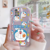 เคส Chenyyka สำหรับ Xiaomi Redmi 10 Prime 10C 9 Prime 12C POCO C55 POCO M2การ์ตูนน่ารักลายโดราเอมอนดีไซน์ใหม่เนื้อครีมขอบคลื่นกันกระแทกแบบใสนุ่มเคสมือถือโปร่งใสลายกล้องถ่ายรูปเรียบง่ายฝาครอบป้องกันอ่อนโยน