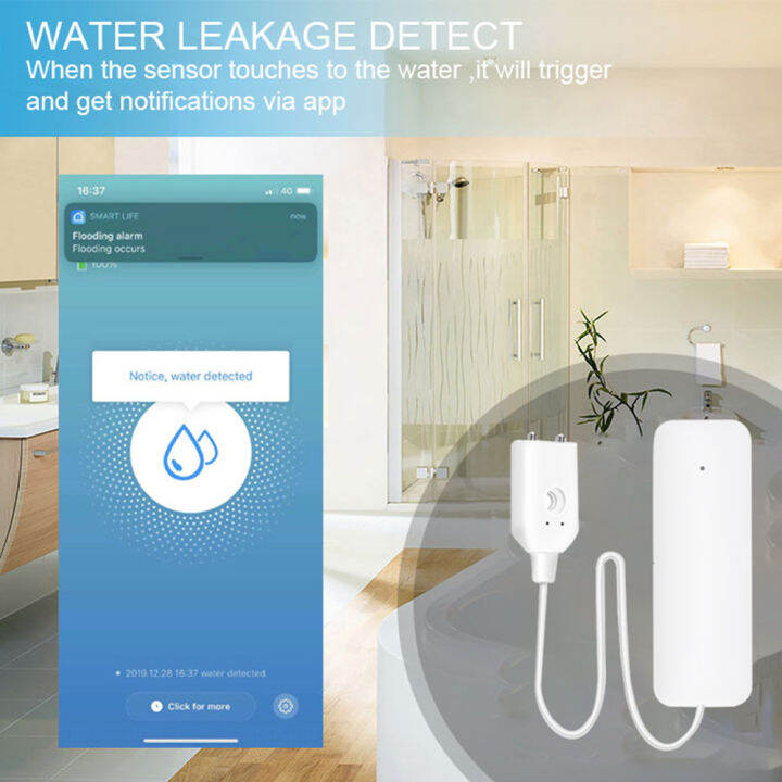 tuya-zigbee-smart-home-water-sensor-leak-detector-น้ำท่วมน้ำรั่วนาฬิกาปลุกทำงานร่วมกับ-tuya-zigbee-hub