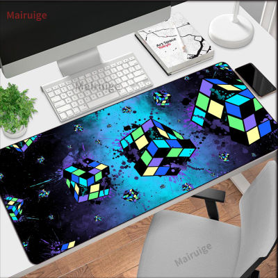 Rubik S Cube Art Gaming Mouse Pad Xxl แล็ปท็อป Gamer ยาง Anti-Slip พรมคีย์บอร์ดเกมอุปกรณ์เสริมเมาส์ขนาดใหญ่ Pad โต๊ะ Mats