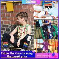 GUZHRNG 1 Pair Cute Girl/Boy Tube Kids Baby Striped Socks Knee High Rainbow Cotton