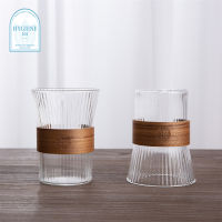 HYGIENE 101 Japanese Style Glass Hanging Ear Coffee Cup Tea Cup Anti-scalding Vertical Pattern Water Cup Home Milk Cup