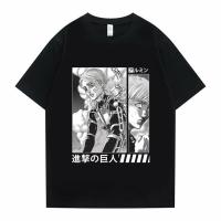 การออกแบบเดิมผ้าฝ้ายแท้เสื้อยืดแขนสั้น พิมพ์ลายอนิเมะ Attack on Titan Armin Arlert ขนาดใหญ่ สไตล์ญี่ปุ่น แฟชั่นสําหรับผู้ชาย และผู้หญ  CZPX