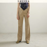 SALISA - P16 Overlap Vegan Leather Pants