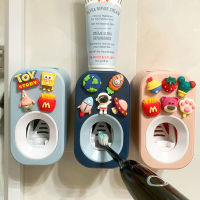 Automatic Kids Toothpaste Dispenser Toothpaste Squeezer for Children Household Cartoon Toothbrush Holder Bathroom Accessories