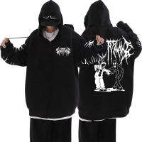 Limited Ghostemane Double Sided Print Zipper Hoodie Mens Hip Hop Zip Hoodies Man Pouya Streetwear Men Fashion Sweatshirts Size XS-4XL