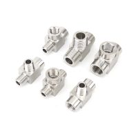 M14 M16 M20 1/8" 1/4" 3/8" 1/2" 3/4" BSP Female Thread Stainless Steel Tee Type 3 Way High Pressure Pipe Fitting Connector Pipe Fittings Accessories