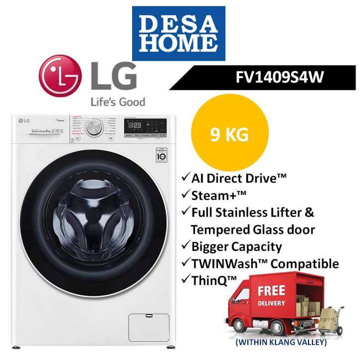[FREE DELIVERY WITHIN KL] LG FV1409S4W 9KG, AI DIRECT DRIVE FRONT LOAD