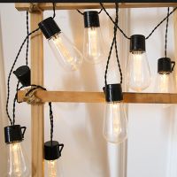 [Ricky Lighting] IP65ไฟ LED 5ซม. สำหรับการค้าไฟ LED พลังงานแสงอาทิตย์กลางแจ้ง Retro Edison Filament Bulb Street Garden Patio Holiday Lighting