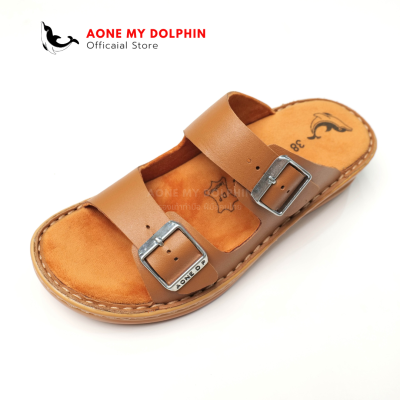 Aone My Dolphin[ลิขสิทธิ์แท้] WD39 - รองเท้าหนังแท้ รองเท้าเพื่อสุขภาพ พื้นนุ่มพิเศษ