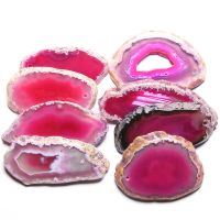 The Pink Agate Irregular Slice Background Wall Home Decoration Decor DIY Mineral Natural Crystal Quartz Healing Reiki Stone