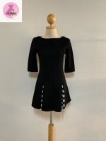 Black dress size s เดรสแขนสามส่วน สีดำ