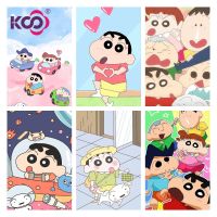 Crayon Shin-Chan 5D ศิลปะบนผนังของตกแต่งบ้านแบบทำมือภาพวาดประกายเพชร30x5 0ซม./40x60cm