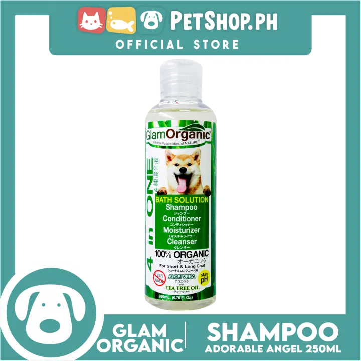 4 in 1 Glam Organic 100 Organic Shampoo Adorable Angel 200ml For Dog