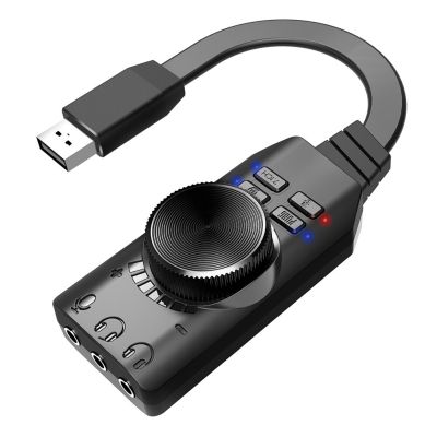 GS3เสียงเสมือนจริง7.1ช่องอะแดปเตอร์แปลงการ์ดชุดหูฟัง3.5Mm ภายนอก USB เสียงตัวแปลงสเตอริโอสำหรับคอมพิวเตอร์แล็ปท็อป LSK3825การ์ดเสียง