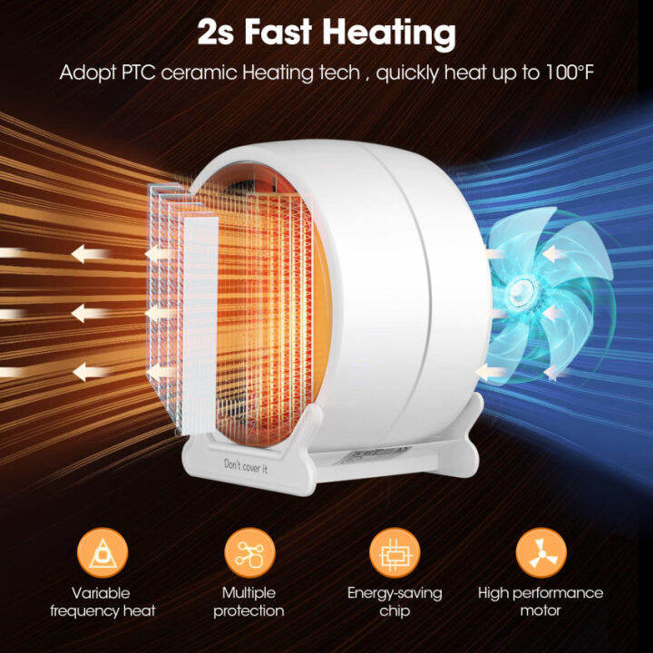 เครื่องทำความร้อนพัดลมประหยัดพลังงานเครื่องทำความร้อนขนาดเล็ก1000w-660w-เครื่องทำความร้อนส่วนบุคคลขนาดเล็กน่ารักการทำงานเงียบการตั้งค่า3แบบเครื่องทำความร้อนเซรามิกแบบพกพาสำหรับสำนักงานโต๊ะทำงาน
