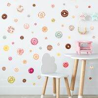 Childrens room Decorated with Round Cookies Doodle Donuts Self-adhesive Wall Stickers