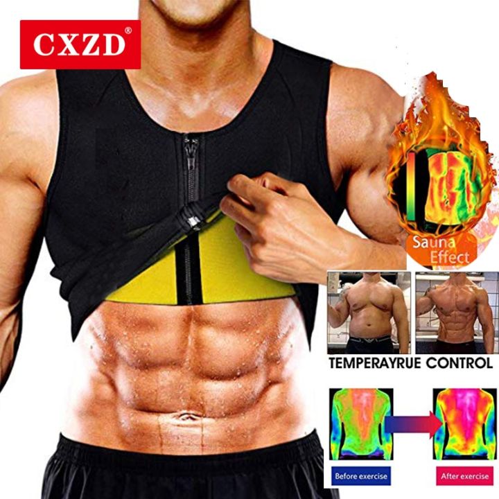 Neoprene Sauna Suit Men Waist Trainer Vest Shirt Weight Loss - Aliexpress |  