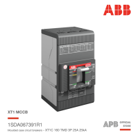 ABB เบรกเกอร์ MCCB Tmax XT1C 160 TMD 25-450 3p F F 25kA