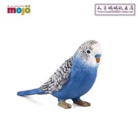 ? Genuine and exquisite model MOJO Animal Planet 17 new budgerigar blue wild animal series model simulation toy 387292