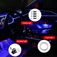 12V LED Car Atmosphere Interior Light Flexible Neon Wire Strip Lamps RGB Colorful Car Ambient light Multiple Modes Decor Lights