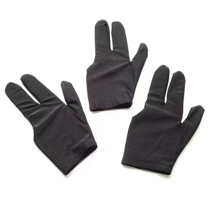 ถุงมือบิลเลียด-gispark-เปิด3นิ้วถุงมือมือซ้ายถุงมือแยกถุงมือแบบเปิดครึ่งนิ้ว
