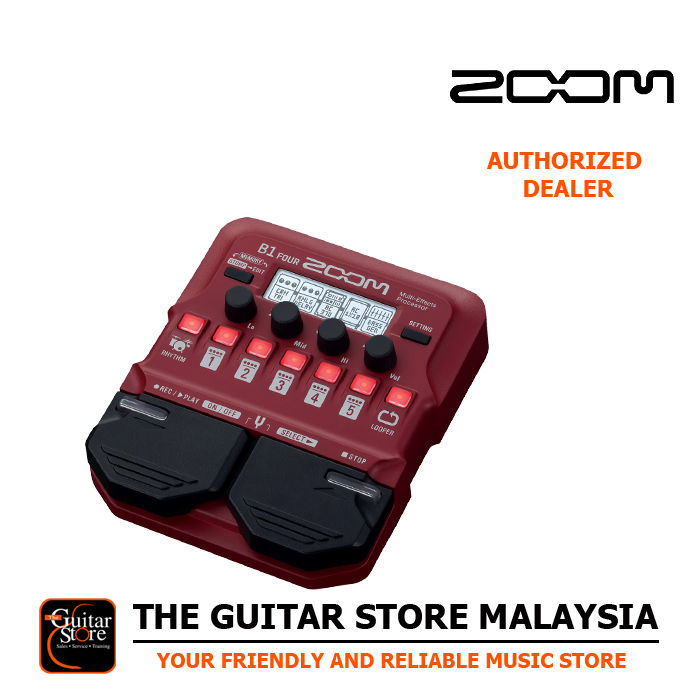 Zoom B1 Four Bass Multi-Effects Processor Bass Guitar Effect Pedal