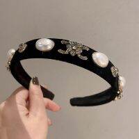 Goddess hairband velvet flash diamond wide headband