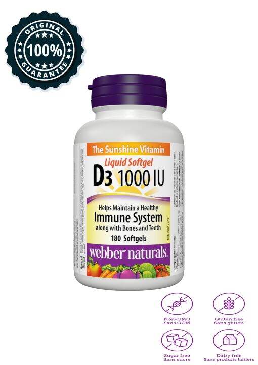 Webber Naturals Vitamin D3 1000 Iu 180 Softgels Lazada Ph