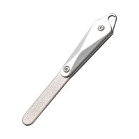 Nail file that can be attached to a keychain Double-sided nail file Grinding fingernails Scrub strip Stainless steel manicure strip Plated sand file