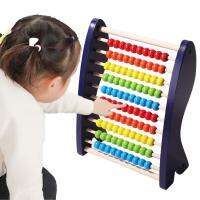 Pecine เพิ่มเครื่องหมายลบ Abacus สิบเฟรมชุดของเล่นแบบโต้ตอบเด็กก่อนวัยเรียน Montessori