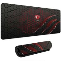 Mousepad อะนิเมะ Mousepad เครื่องเกมคอนโซล MSI อุปกรณ์เสริมโต๊ะคอมพิวเตอร์ตู้พีซีเกมคีย์บอร์ดแผ่นรองเกมขยายสำนักงาน Xxl