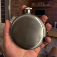 5oz Portable Stainless Steel Round Hip Flask Russian Liquor Whiskey Vodka Wine Pot Alcohol Drinkware Portable Pocket Vodka Flask