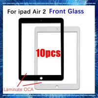 10Pcs Front Glass With OCA For Ipad Air2 A1566 A1567 Air 2 2014 (No Touch Digitizer) Outer LCD Screen Panel Replacement