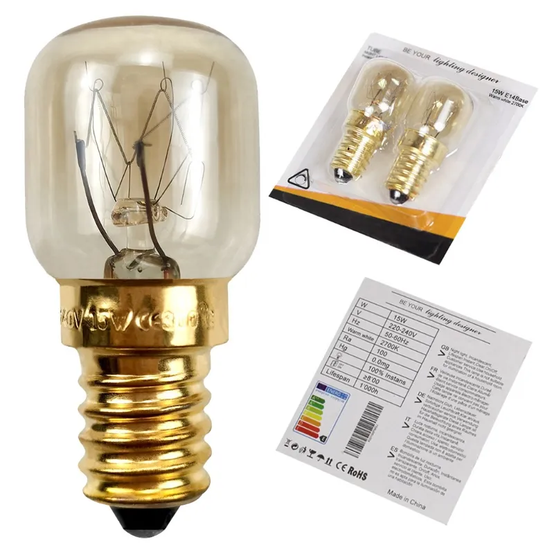 Oven Lamps E14 Socket 300 Degree Microwave Oven Light Bulb