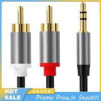 อะแดปเตอร์ตัวแยกสัญญาณดูเอิ้ล Rca สายสัญญาณเสียงบัวขนาด3.5มม. 1ถึง2สายเคเบิลเชื่อมต่อสำหรับลำโพงโทรศัพท์มือถือคอมพิวเตอร์