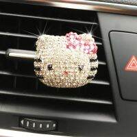 Car Air Freshener Perfume Women Diamond Hello TK Cat KT Air Conditioner Diamond-studded Cat Aromatherapy