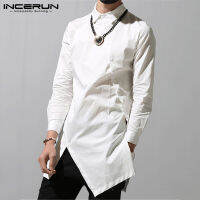 [Perfectly] Incerun เสื้อเชิ้ตแขนยาวผู้ชายกอธิคย้อนยุค Kaftan