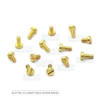 Special Offers 50Pcs/Lot DIN84 Brass Cheese Head Slotted Screw M1.2 M1.4 M1.6 M2 M2.5 M3