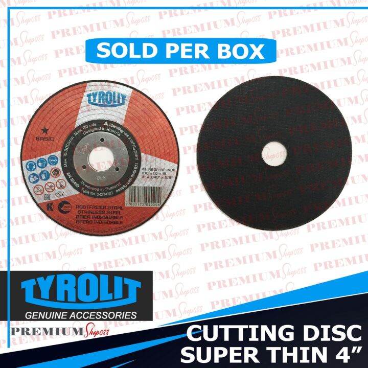 25pcs ORIGINAL 4 Tyrolit Cutting Disc Cut Abrasive Wheel 4 100mm Super