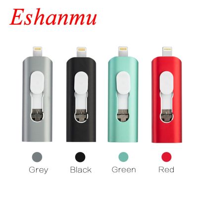 3 IN 1 Eshanmu Usb Flash Drive 8GB 16GB 32GB 64GB 128GB ร้อนสำหรับ Iphone Pendrive Usb 3.0 Memory Stick