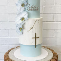 Happy Christening Cross Cake Topper อะคริลิคตกแต่งเค้ก God Bless เค้ก Topper Party สำหรับอุปกรณ์เบเกอรี่เค้ก-rangse22