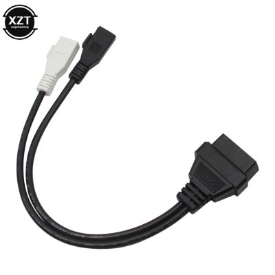 VAG Adapter For AUDI 2X2 OBD1 OBD2 Car Diagnostic Cable 2P 2P Fits Audi 2X2Pin to OBD2 16Pin Female Connector COM for VW/Skoda