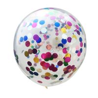 5pcs 12inch Confetti Balloons Clear Latex Balloon for Wedding Decoration Party