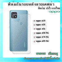 สินค้าพร้อมส่งจากไทย ฟิล์มโทรศัพท์  กันรอยหลังมือถือลายเคฟล่าใส Oppo A15 / A35 /A5s /A54 5G /A74 5G/A93 5G/A9 2020/A11/A11x/F7/reno4pro/reno5pro/f11pro